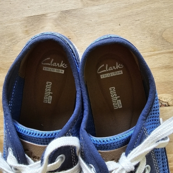 Clarks Narrative Azella Prosper Soft Cushion Blue Low Top Espadrille Sneakers - Picture 5 of 7